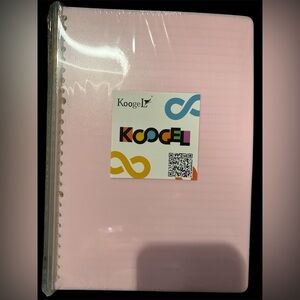 NWT Koogel notebook, hard plastic covers, college rule, easy rip binder book